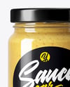 Glass Jar with Dijon Mustard Mockup