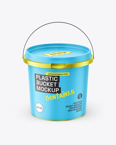 Matte Metallic Bucket Mockup