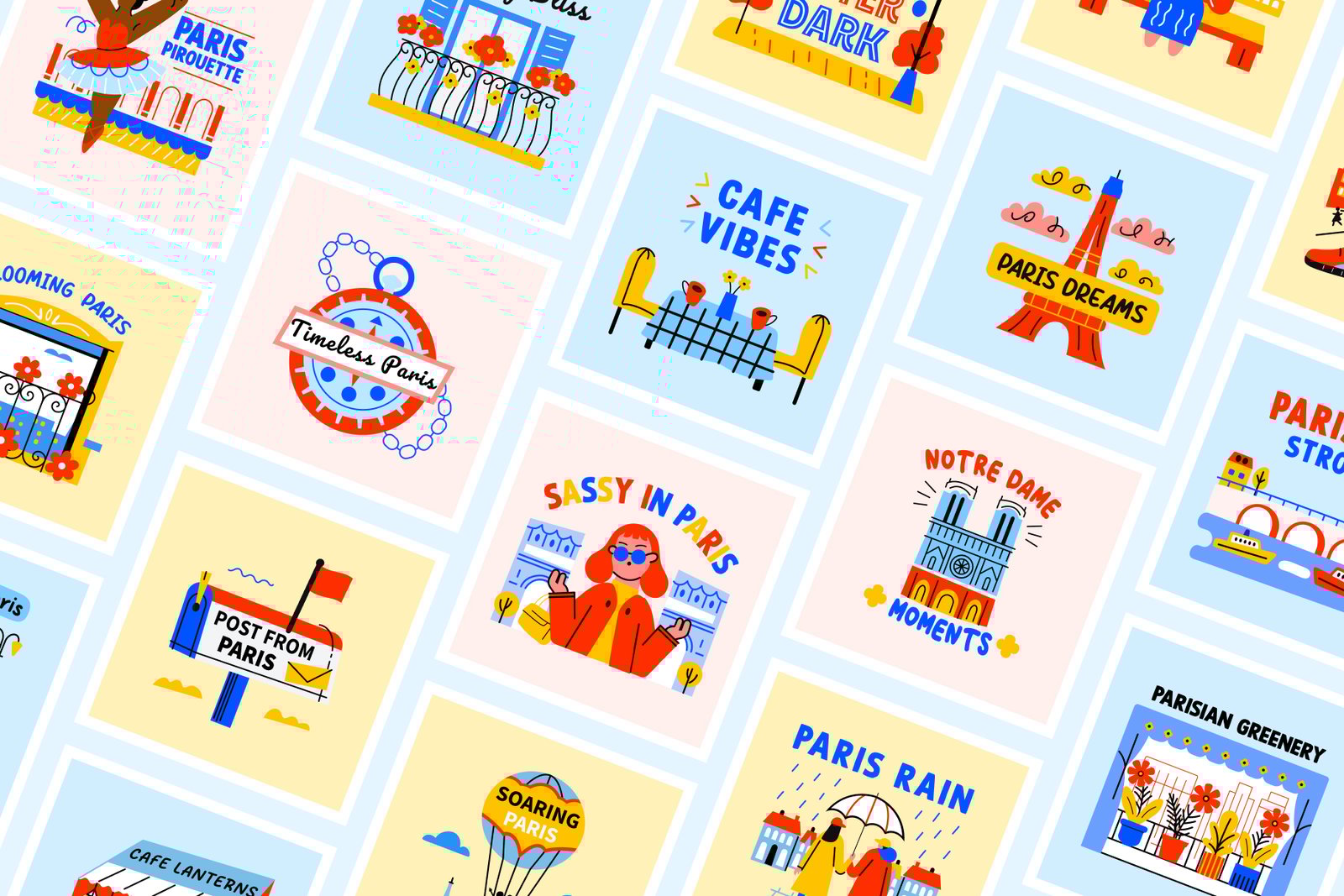Paris Stickers Set