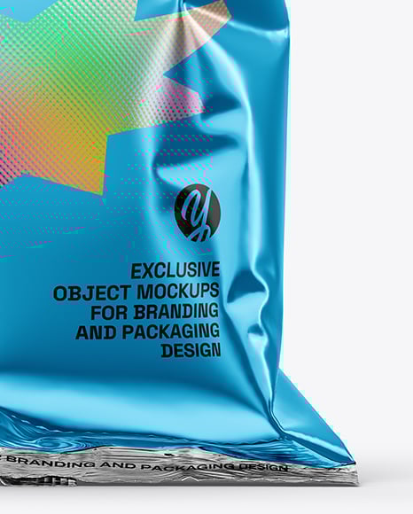 Metallic Snack Bag Mockup