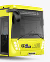 City Bus Mockup - Front Half Side View