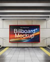 Billboard in the Underground Passage Mockup - Front View