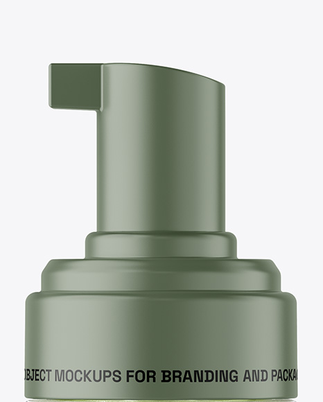 Clear Foam Pump Bottle with Box Mockup