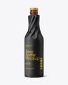 Beer Bottle in Paper Wrap Mockup
