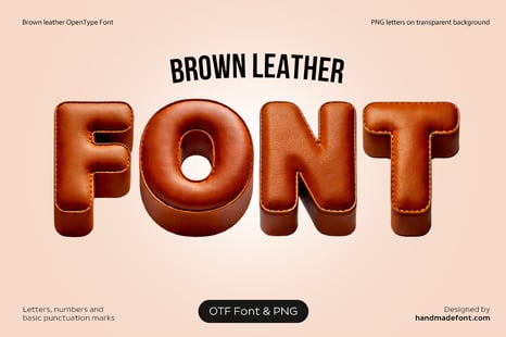 Brown Leather Font - Fonts
