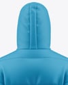 Men's Long Hooded Down Jacket Mockup - Back View