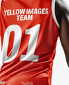 Black Woman Wearing Full Basketball Kit Mockup