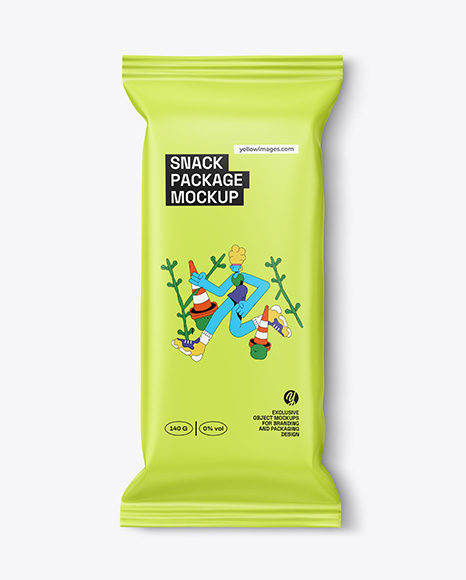 Matte Snack Package Mockup - Cookie packaging mockup
