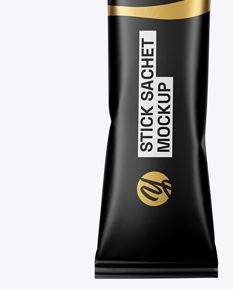 Matte Stick Sachet Mockup - Front View