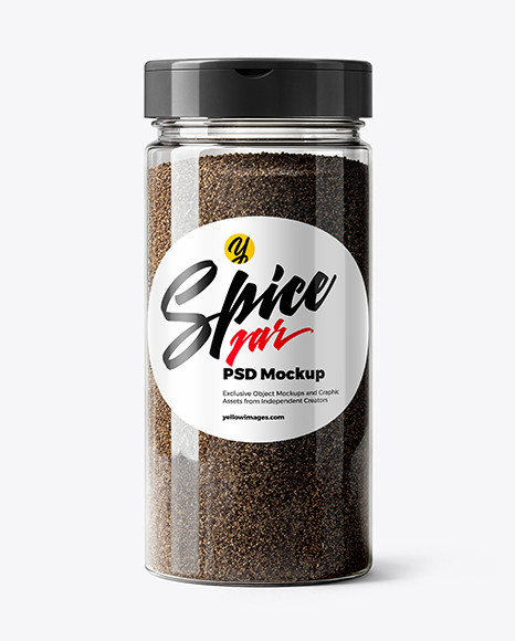 Spice Jar with Grounded Black Pepper Mockup - Black sweater mockup
