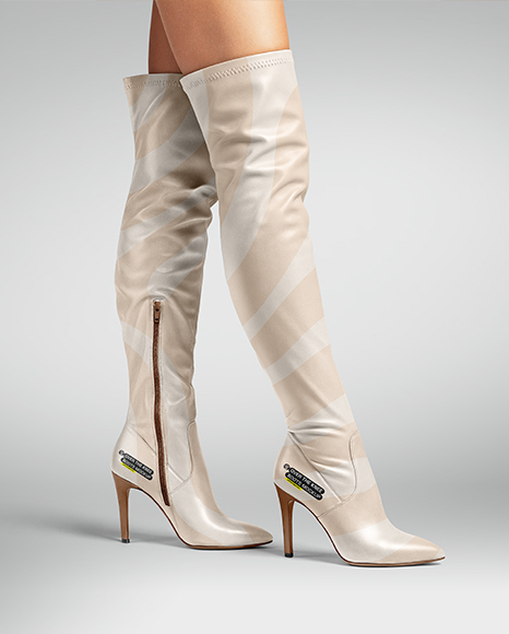 Pair of Over-The-Knee Boots on Women's Legs Mockup