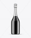 Dark Glass Champagne Bottle Mockup