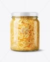 Glass Jar with Sauerkraut Mockup