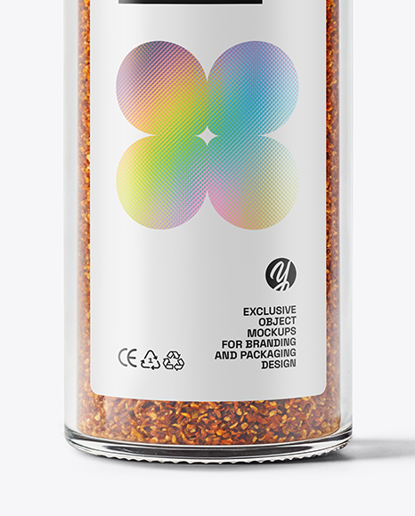 Glass Jar with Steak Seasoning Mockup