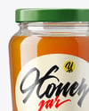 Glass Jar with Clover Honey Mockup