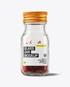 Glass Jar with Saffron Threads Mockup