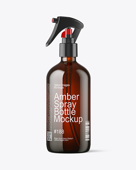 Amber Spray Bottle Mockup