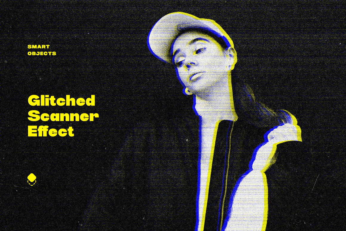 Glitched Scanner Photo Effect