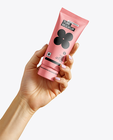 Cosmetic Tube in a Hand Mockup - Cosmetic+Mockup+-+Mockup+Daddy