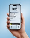 iPhone 17 Air Cloud White in a Hand Mockup