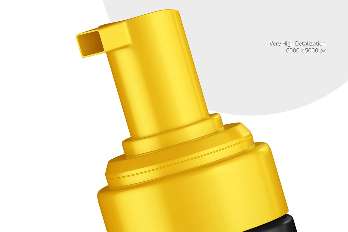 Foam Spray Bottle Mockup Set