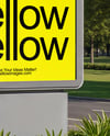 Outdoor Vertical Billboard Mockup