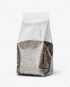 Transparent Package with Chia Seeds Mockup