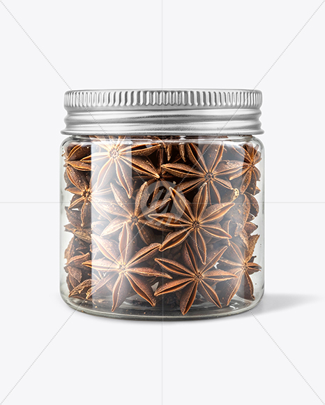 Plastic Jar with Star Anise Mockup