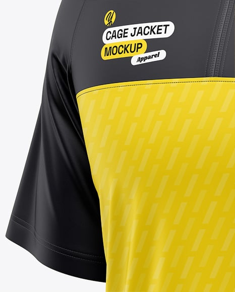 Raglan Short Sleeve Cage Jacket Mockup