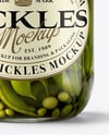 Clear Glass Jar with Pickled Green Beans Mockup