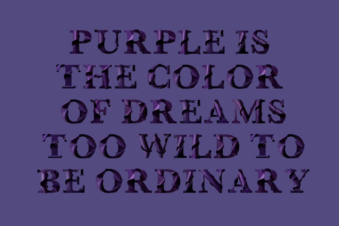 Purple Paper Font