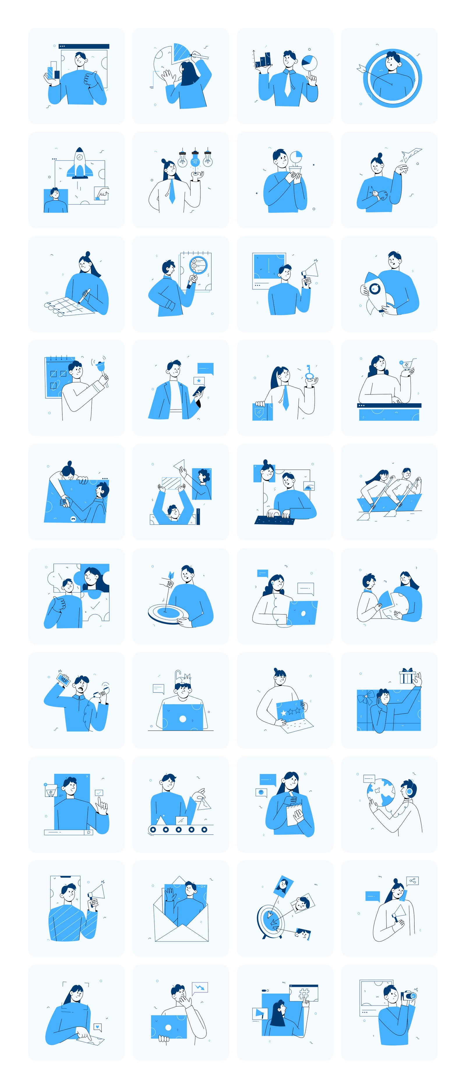 Tech and Business Illustration Set