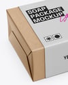 Kraft Paper Soap Bar Mockup - Half Side View