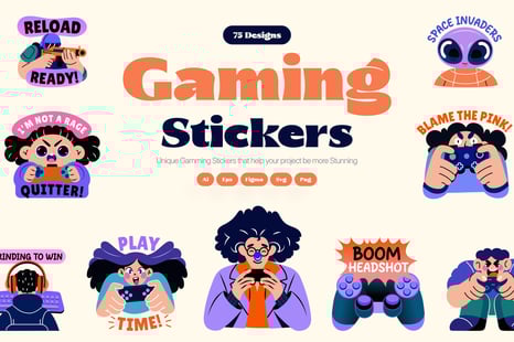 Gaming Stickers Set