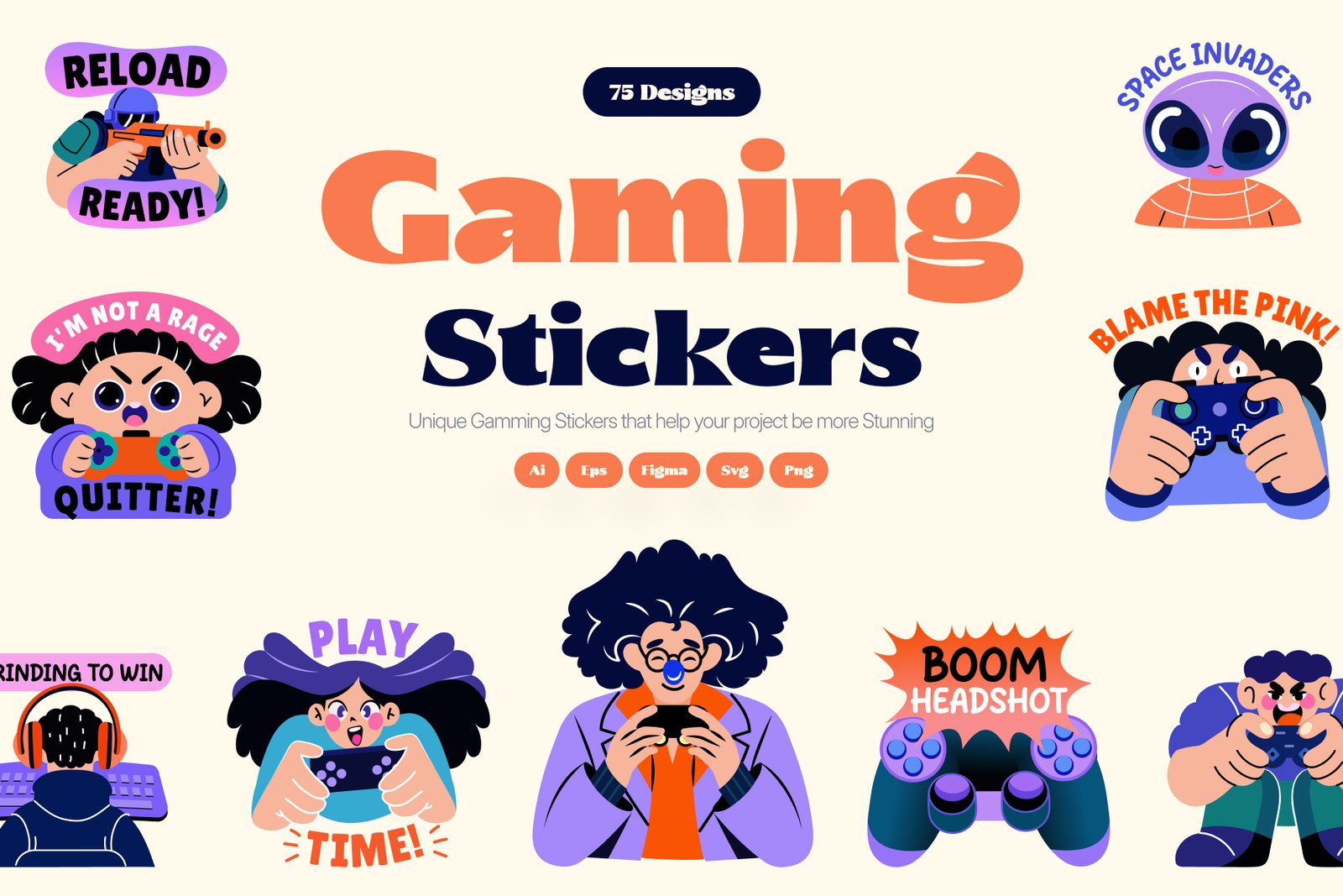 Gaming Stickers Set