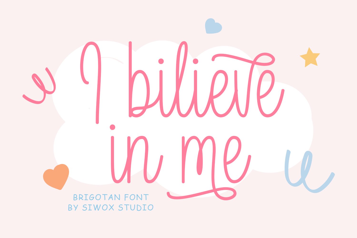 Brigotan | Cute Monoline Fonts