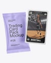 Matte Trading Card Pack with Card Mockup