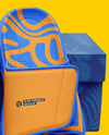 Pair of Velcro Slide Sandals With Box Mockup
