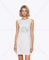 Woman Wearing Shift Dress Mockup