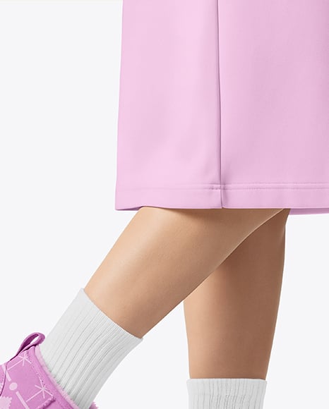 Pair of UGG Boots on Woman's Legs with Dress Mockup