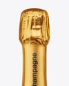 Dark Glass Champagne Bottle Mockup