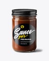 Jar with Chocolate Fudge Sauce Mockup