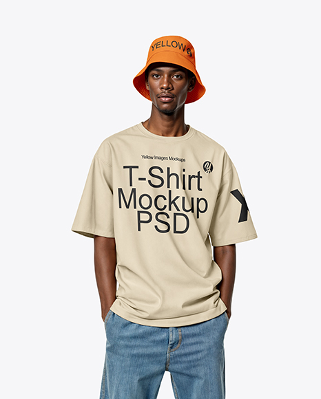 Black Man Wearing T-Shirt and Bucket Hat Mockup - Pdp+In+2020+Black+Tshirt+Outfit+Plain+Black+T+Shirt+Black+Tshirt+Men