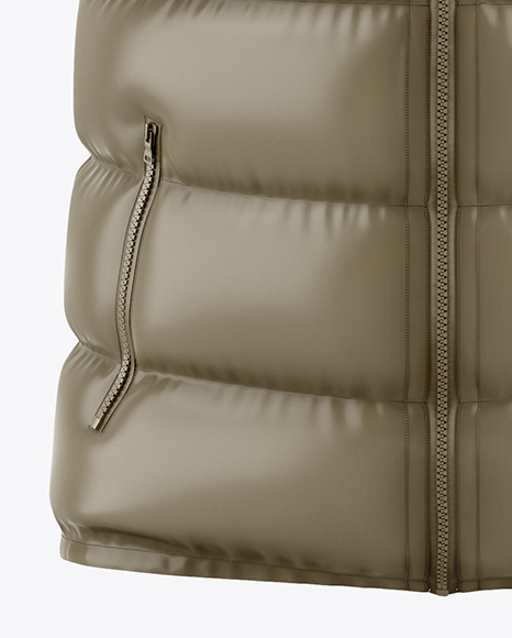 Glossy Down Vest Mockup