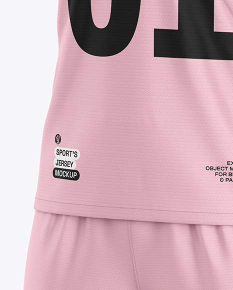 Soccer Kit Mockup - Half Side View