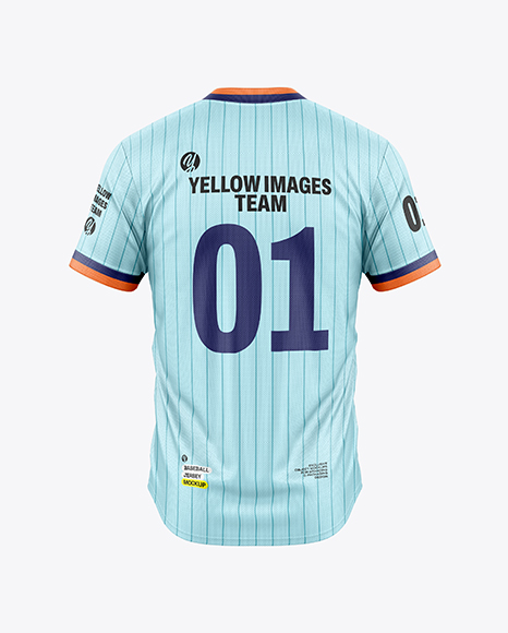 Baseball Jersey Mockup - Back View - Crew neck mockup