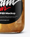 Clear Glass Jar with White Grape Jam Mockup