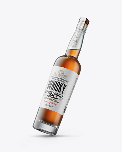 Tall Whiskey Bottle Mockup - Ireland Mockups