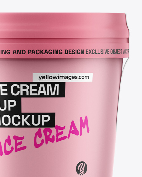 Matte Ice Cream Cup Mockup