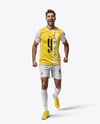 Man Wearing a Full Soccer Kit Mockup
